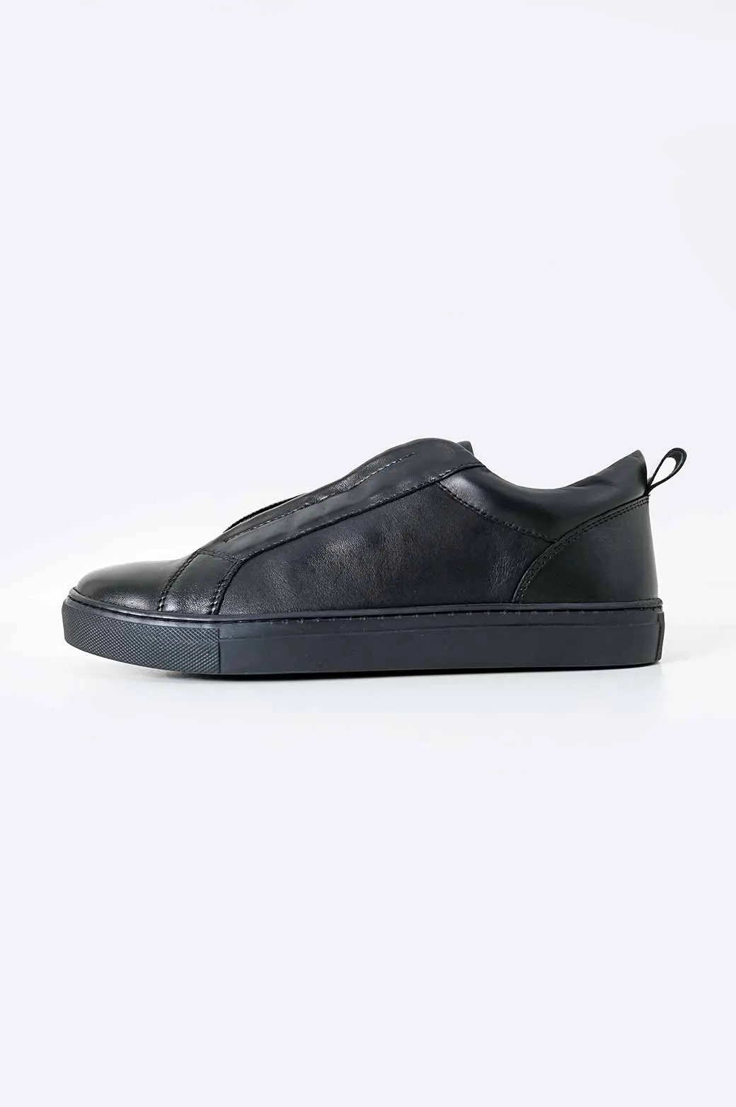 SLIP-ON LEATHER SNEAKERS