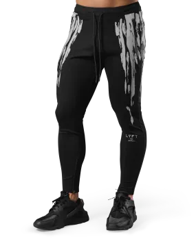 Splash Paint Stretch Pants - Black