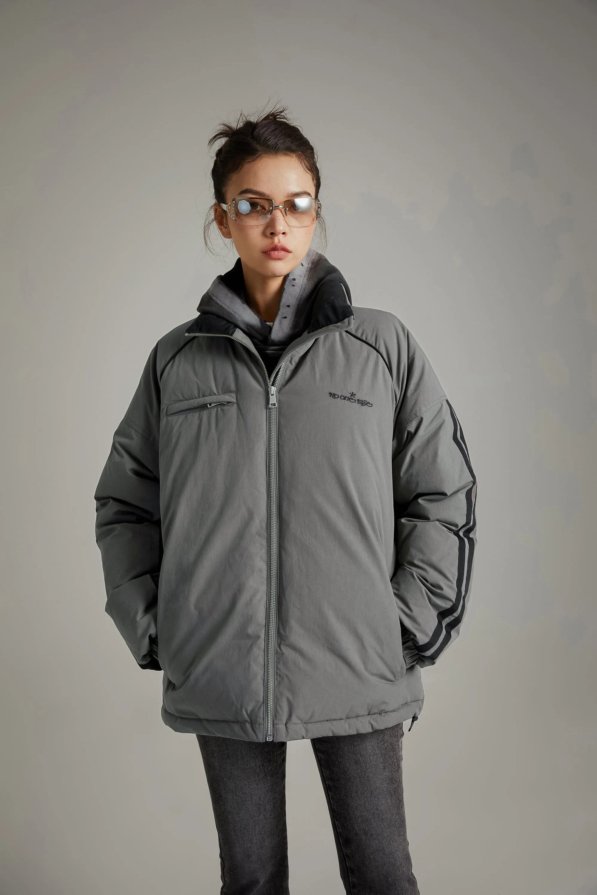 Sporty Loose Fit Padded Jacket