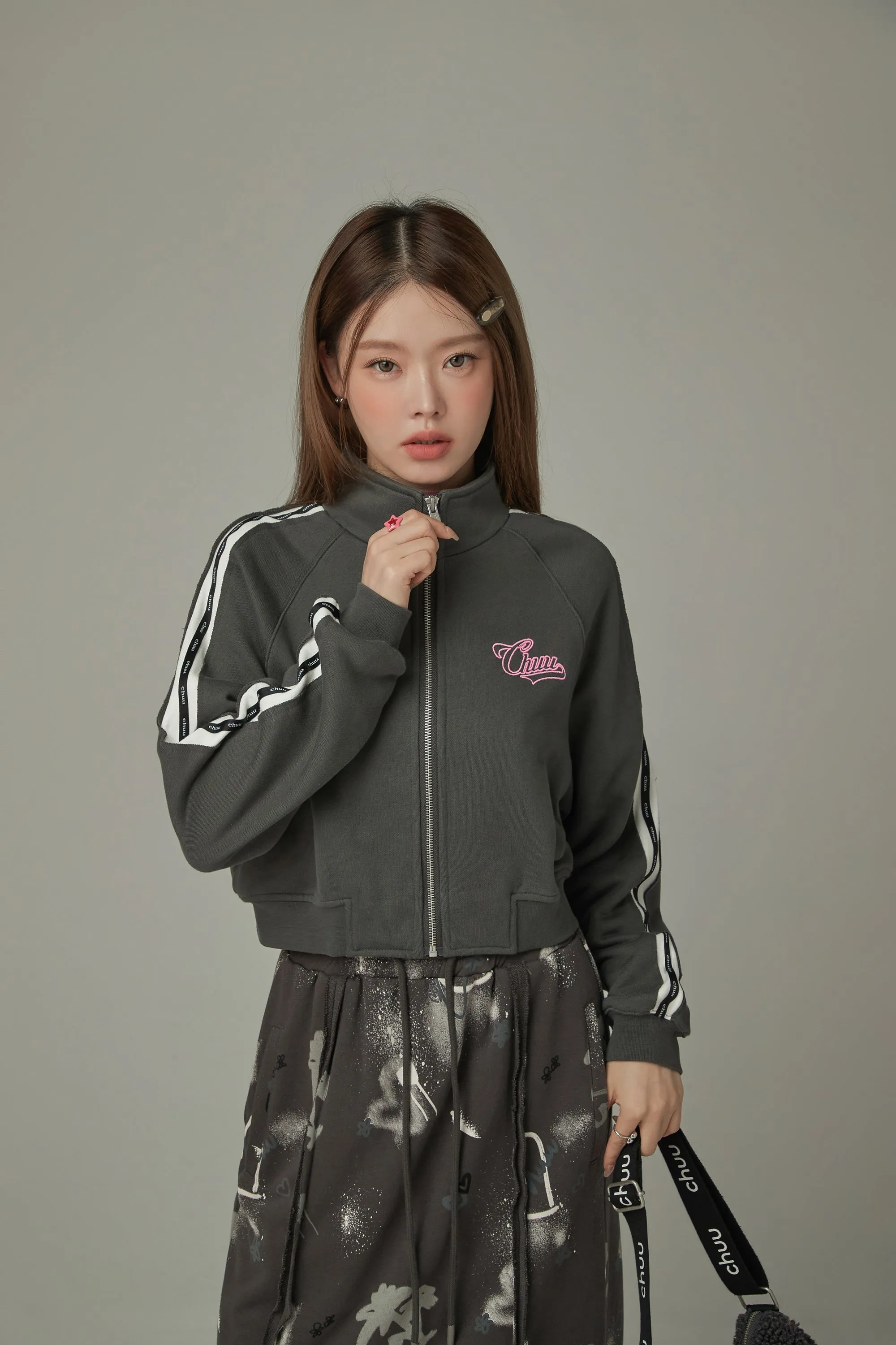 Sporty Loose Zip-Up Jacket