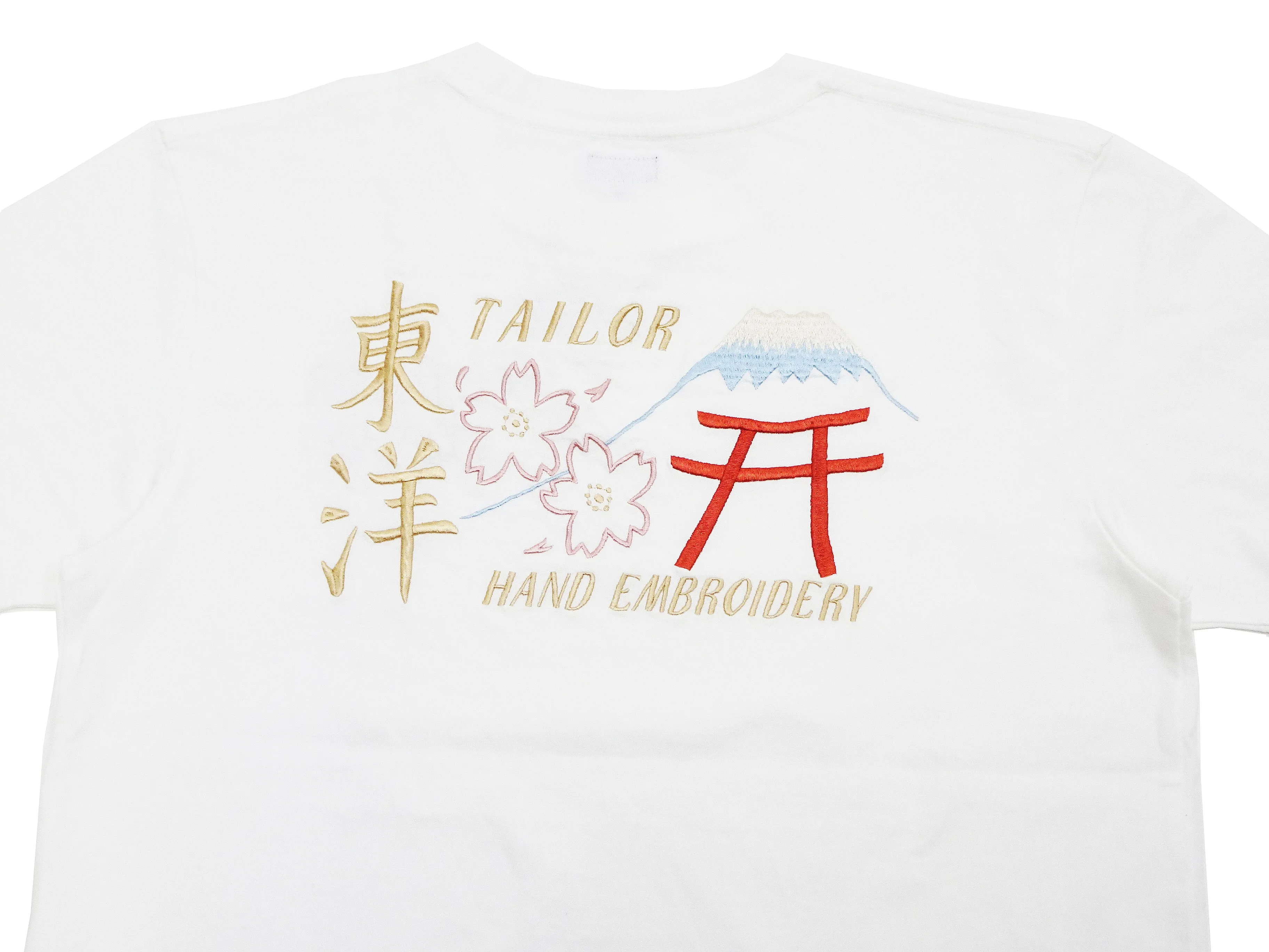 Tailor Toyo T-shirt Men's Sukajan Style Embroidered Short Sleeve Tee TT79213 101 White