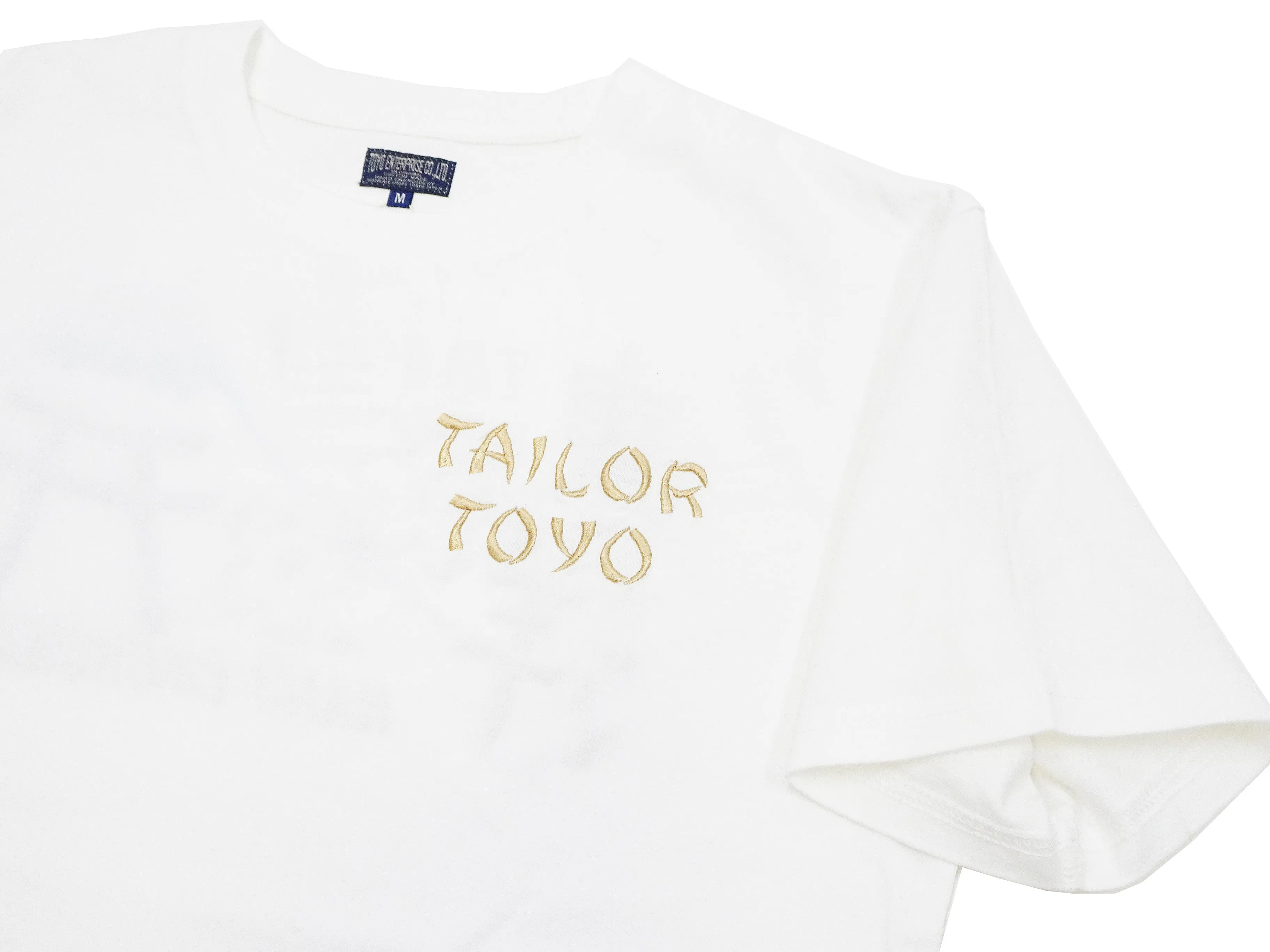 Tailor Toyo T-shirt Men's Sukajan Style Embroidered Short Sleeve Tee TT79213 101 White