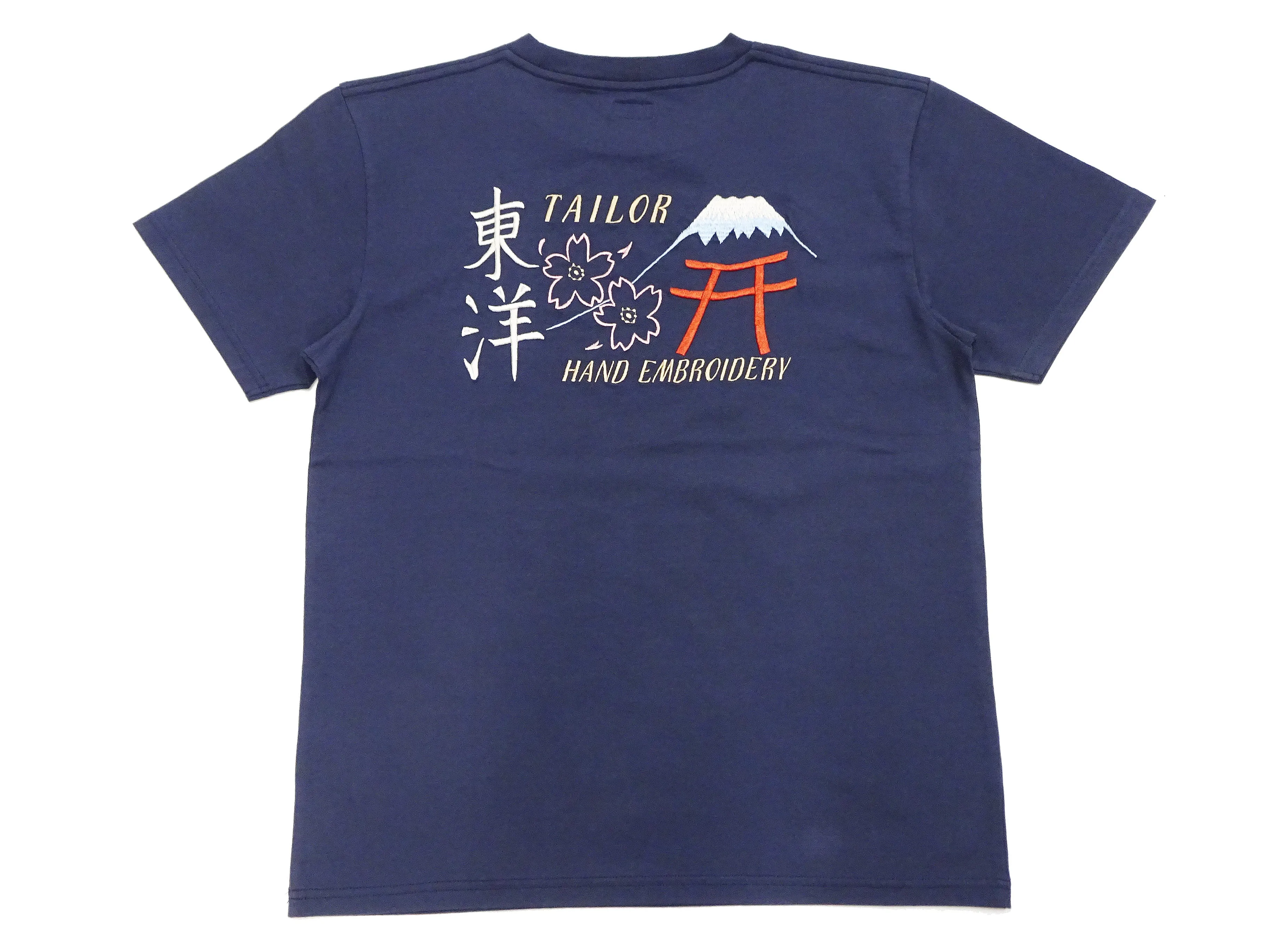 Tailor Toyo T-shirt Men's Sukajan Style Embroidered Short Sleeve Tee TT79213 128 Navy-Blue