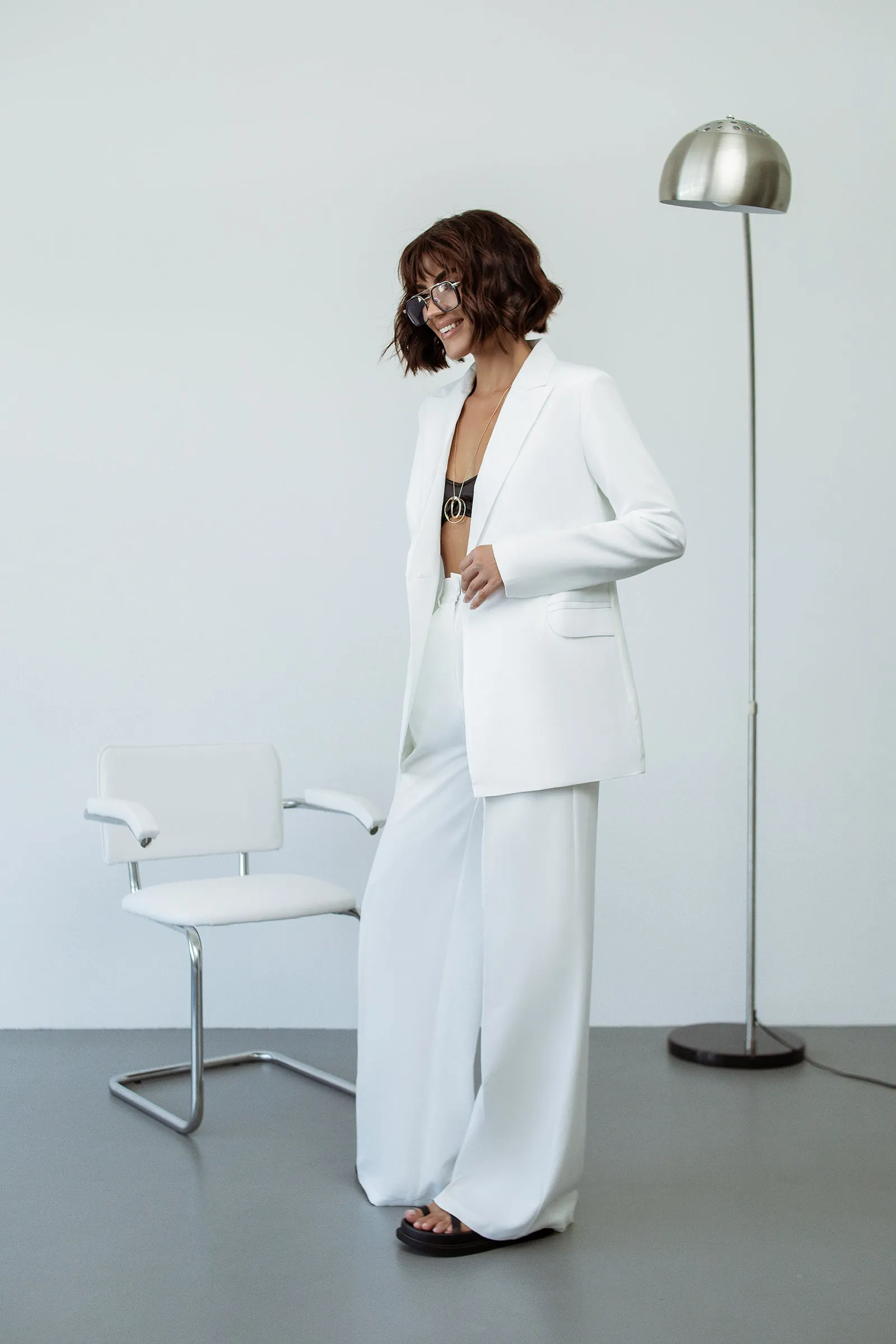 White Single-Breasted Suits 2-Piece