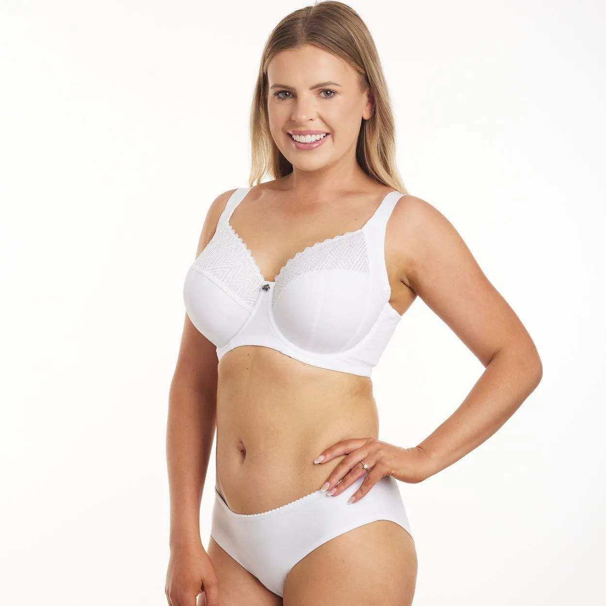 Willow Lace Premium Support Bra - White